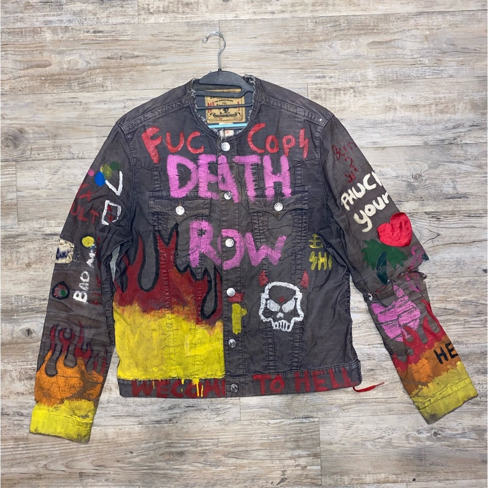 True Religion Jacket Section Jimmy Seat M, Size XXL/TTG Gothic Graffiti
